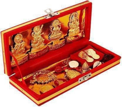Lootnixx PAYSTORE Shree Dhan Lakshmi Kuber Bhandari Sampoorna Kripa Maha Yantra (13 Items) Copper Yantra (Pack of 1) Brass Yantra(Pack of 1)