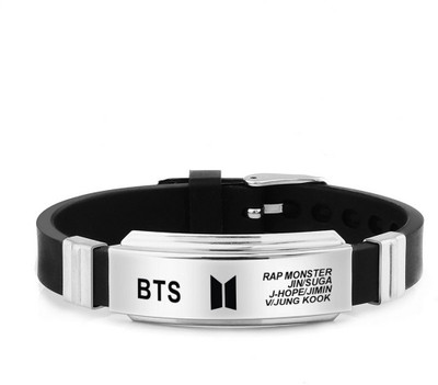 University Trendz Silicone Silver Coated Bracelet