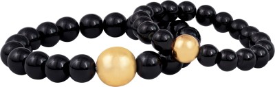 JFL Jewellery for Less Copper Agate Gold-plated Bracelet Set(Pack of 2)