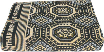 Tharunsha Elite Checkered Single AC Blanket for  Mild Winter(Cotton, DARK GREEN DIAMOND)