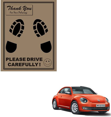 SEMAPHORE Paper Disposable Paper Mat For  Volkswagen Beetle(Brown)