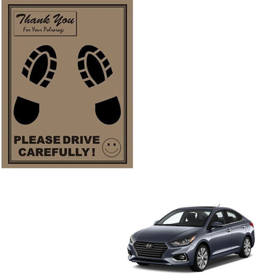 SEMAPHORE Paper Disposable Paper Mat For  Hyundai Accent(Brown)