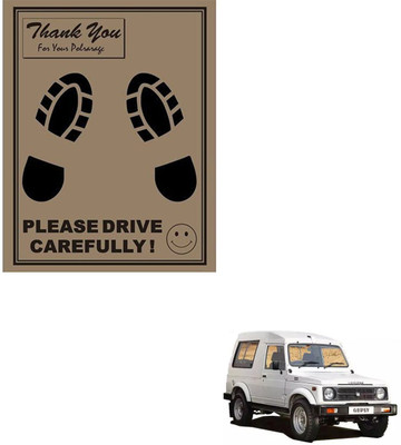 SEMAPHORE Paper Disposable Paper Mat For  Maruti Gypsy(Brown)