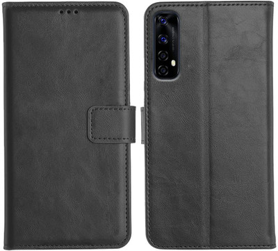 COVERNEW Flip Cover for Realme RMX2161 / Realme Narzo 20Pro(Black, Magnetic Case, Pack of: 1)