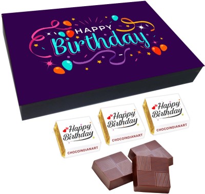 CHOCOINDIANART Very Sweet Happy Birthday, 12pcs Delicious Chocolate Gift Box, Truffles(12 Units)