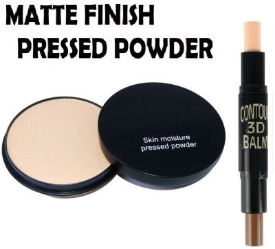 MYEONG WATER PROOF & LONG WEAR COMPAT & LOOSE POWDER COMPACT WITH DUAL CONTOUR & CONCEALER STICK(2 Items in the set)