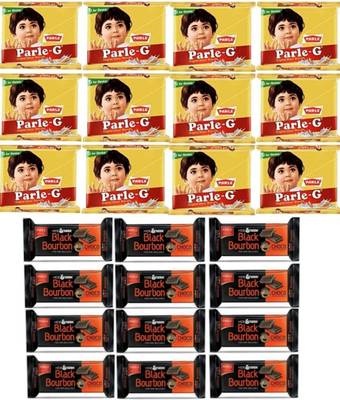 PARLE G and black Bourbon biscuit combo pack Plain