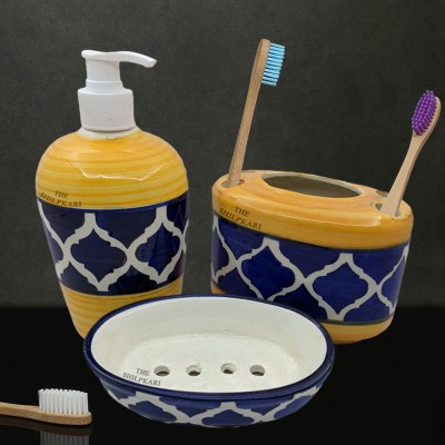 THE SHILPKARI Ceramic Bathroom Set(Pack of 3)