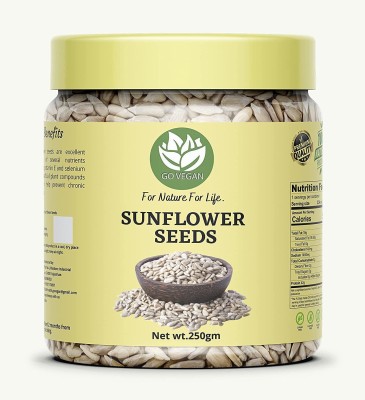 go vegan Sunflower Seeds for Eating 250gm - Rich in Protein & Fiber, Healthy Seeds [Jar Pack] Sunflower Seeds(250 g)