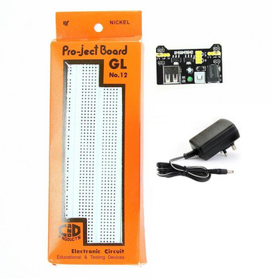 TRUSTECH Bread Board Starter Kit(Bread Board + Power Supply + 1A/12V Adapter) Educational Electronic Hobby Kit TRUSTECH Bread Board Starter Kit(Bread Board + Power Supply + 1A/12V Adapter) Educational Electronic Hobby Kit