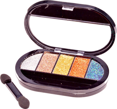 Imported 5 Color Professional Ultra Shiny Glitter Eyeshadow Palette 12.13 g(Dazzling Glitter)