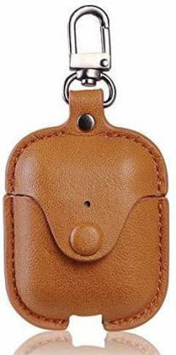 IMAD TRADING Leather Pull String Headphone Case For Apple Airpods 1st Generation, Apple Airpods 2nd Generation(Tan)