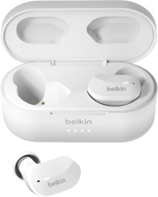BELKIN AUC001btWH Bluetooth Headset(White, True Wireless)
