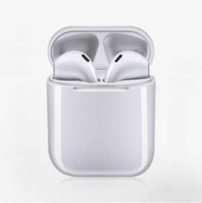 GLowcent TWS-i12 Bluetooth Headset Twins Wireless Earbuds with charging case C134 Bluetooth Headset(White, True Wireless)