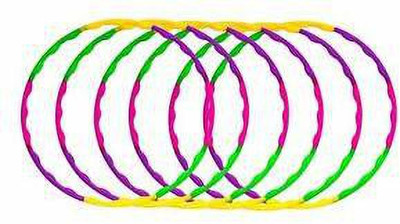 Optimus Set of 6 Hula Hoop Exersice Fitness Rings Adjustable 8 Interlocking Pcs 30 Inch Hula Hoop(Diameter - 75 cm)
