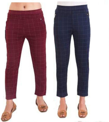 4M SALES Multicolor Jegging(Checkered)