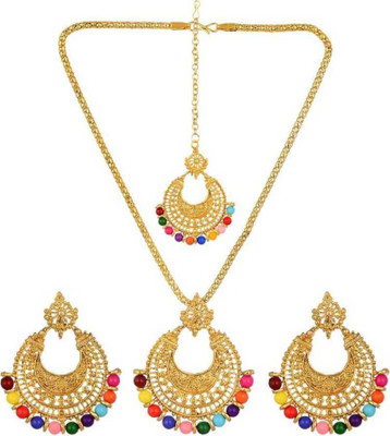 jatin imitation Metal Brass Multicolor Jewellery Set(Pack of 1)
