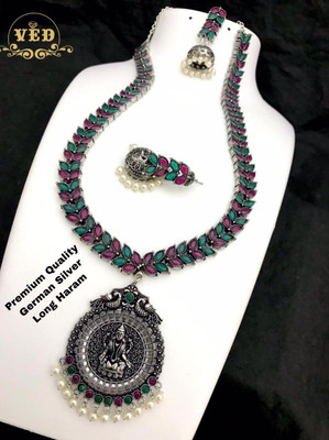 PBM CREATIONS Oxidised Silver Multicolor Jewellery Set(Pack of 1)