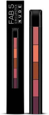 BORCHERON Fab 5 Red Edition 5 in 1 Pocket Matte Lipstick 7.5g(Multi Color, 8 g)