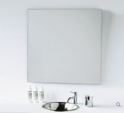 Adinath Creators 14*20 square with 2 clips Bathroom Mirror(Square)