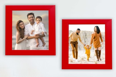 KDM Home Decor Wood Wall Photo Frame(Red, 2 Photo(s), 10x10 Inch)