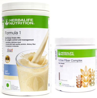 Herbalife Nutrition FORMULA 1KULFI FLAVOUR WITH ACTIVE FIBER COMPLEX SET OF 2 Protein Shake(700 g, KULFI)