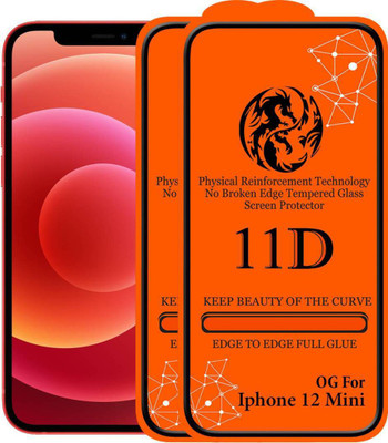 aplexx Edge To Edge Tempered Glass for Apple IPhone 12 MINI(Pack of 2)