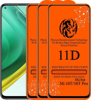 aplexx Edge To Edge Tempered Glass for MI 10T, MI 10T Pro(Pack of 3)