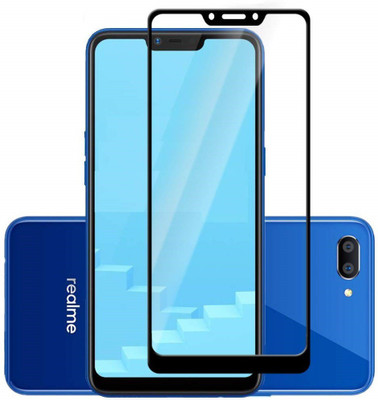 Mersal Edge To Edge Tempered Glass for Realme C1, (Premium Edge To Edge Full Glue Branded Glass)(Pack of 1)