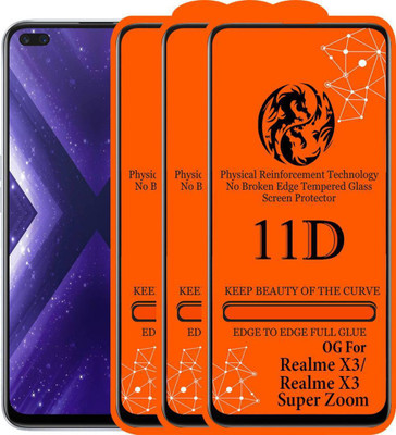 aplexx Edge To Edge Tempered Glass for Realme X3, Realme X3 SuperZoom(Pack of 3)