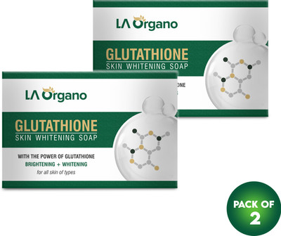 LA Organo Glutathione Skin Lightening & Brightening Soap For All Skin Type(2 x 100 g)