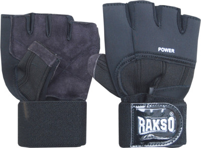 Rakso Power Gym Gloves Gym & Fitness Gloves(Black)