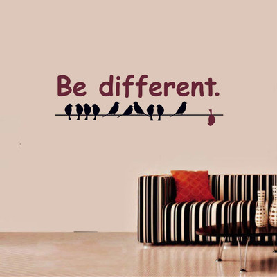 Asmi Collections 85 cm Be Different wall sticker Self Adhesive Sticker(Pack of 1)