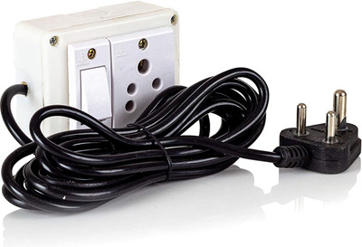 JELECTRICALS Jeectricals 2 Way Extension Board With 1 Anchor Socket and 1 Anchor Switch 1  Socket Extension Boards(White, 1 m)