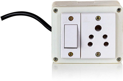 Cordnet 2 Way Extension Board With 1 Anchor Socket and 1 Anchor Switch 1  Socket Extension Boards(White, 3 m)