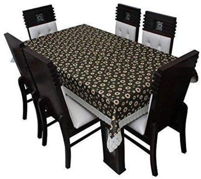 RMDecor Floral, Printed 6 Seater Table Cover(Brown, PVC)