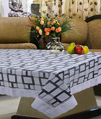 ZITIN Checkered 4 Seater Table Cover(Multicolor, Plastic)