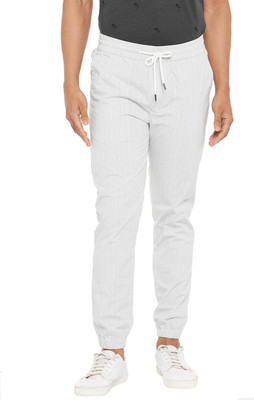 PEOPLE Regular Fit Men White Trousers
