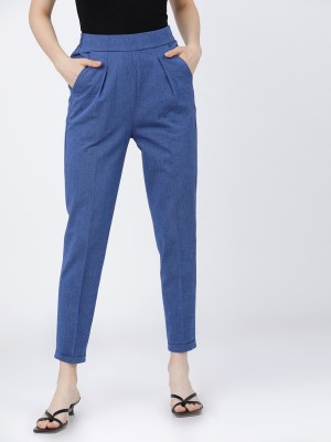 Tokyo Talkies Flared Women Blue Trousers