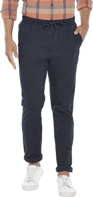 Urban Ranger by Pantaloons Slim Fit Men Dark Blue Trousers