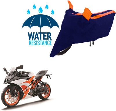 RONISH Waterproof Two Wheeler Cover for KTM(RC 200, Black, Orange)