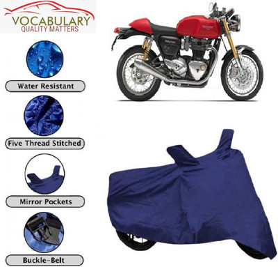 MEGA MARTZZ Waterproof Two Wheeler Cover for Triumph(Thruxton 1200 R, Blue)