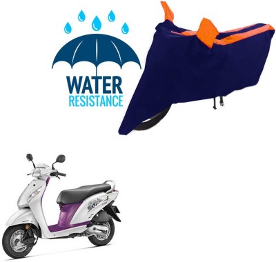 RONISH Waterproof Two Wheeler Cover for Honda(Activa i, Black, Orange)