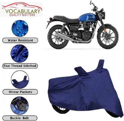 MEGA MARTZZ Two Wheeler Cover for Triumph(Street Twin, Blue)