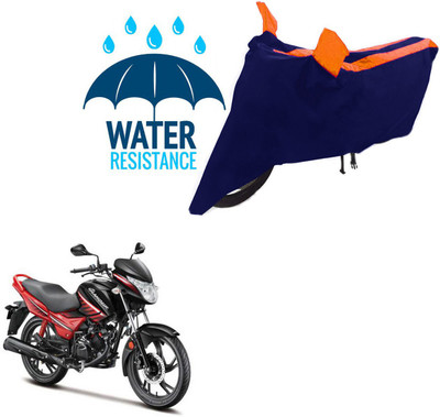 RONISH Waterproof Two Wheeler Cover for Hero(Glamour, Black, Orange)