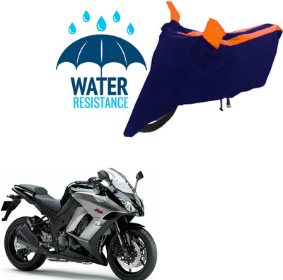 RONISH Waterproof Two Wheeler Cover for Kawasaki(Ninja 1000, Black, Orange)