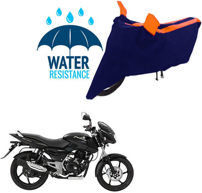 RONISH Waterproof Two Wheeler Cover for Bajaj(Pulsar 135 LS DTS-i, Black, Orange)