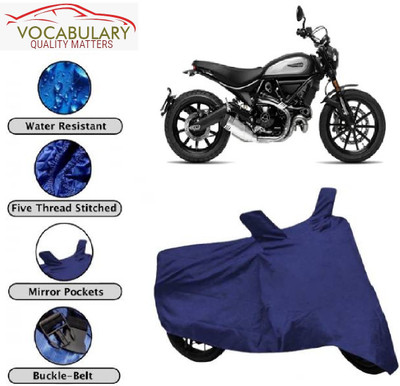 MEGA MARTZZ Waterproof Two Wheeler Cover for Ducati(Scrambler Icon, Blue)