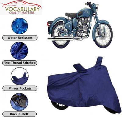 MEGA MARTZZ Waterproof Two Wheeler Cover for Royal Enfield(Squadron Blue, Blue)
