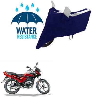 RONISH Waterproof Two Wheeler Cover for Hero(Passion Plus, Black, Silver)